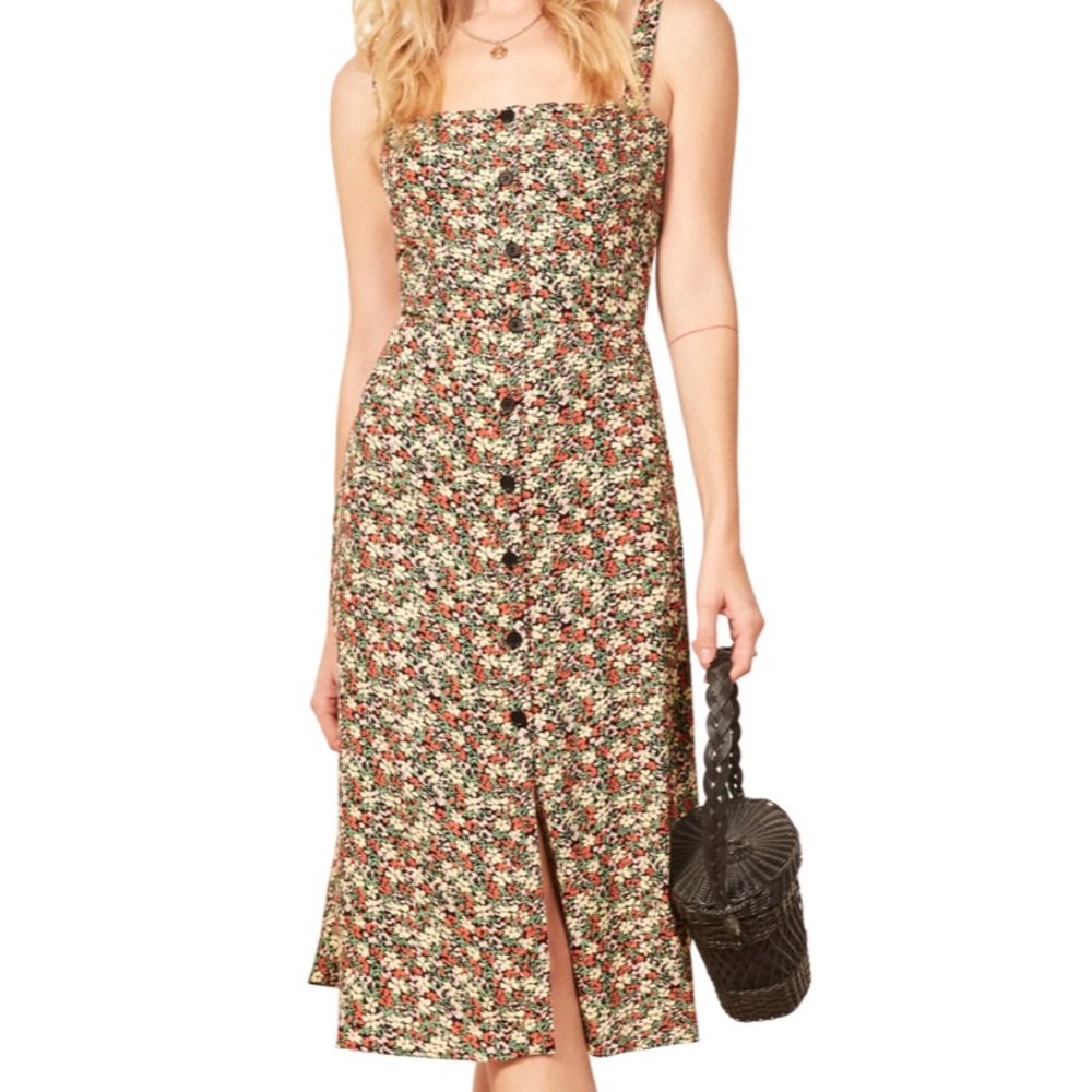 Reformation Persimmon dress in Tuesday floral size 2